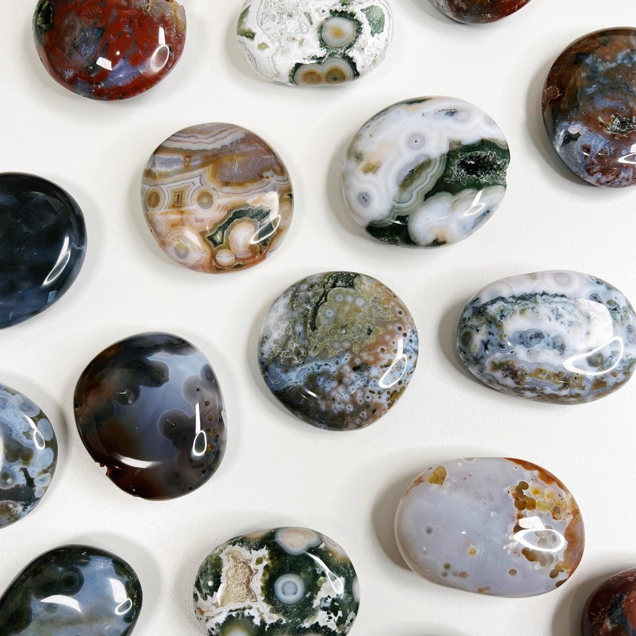 8th shops Vein Ocean Jasper, Ocean Jasper Palm Stone