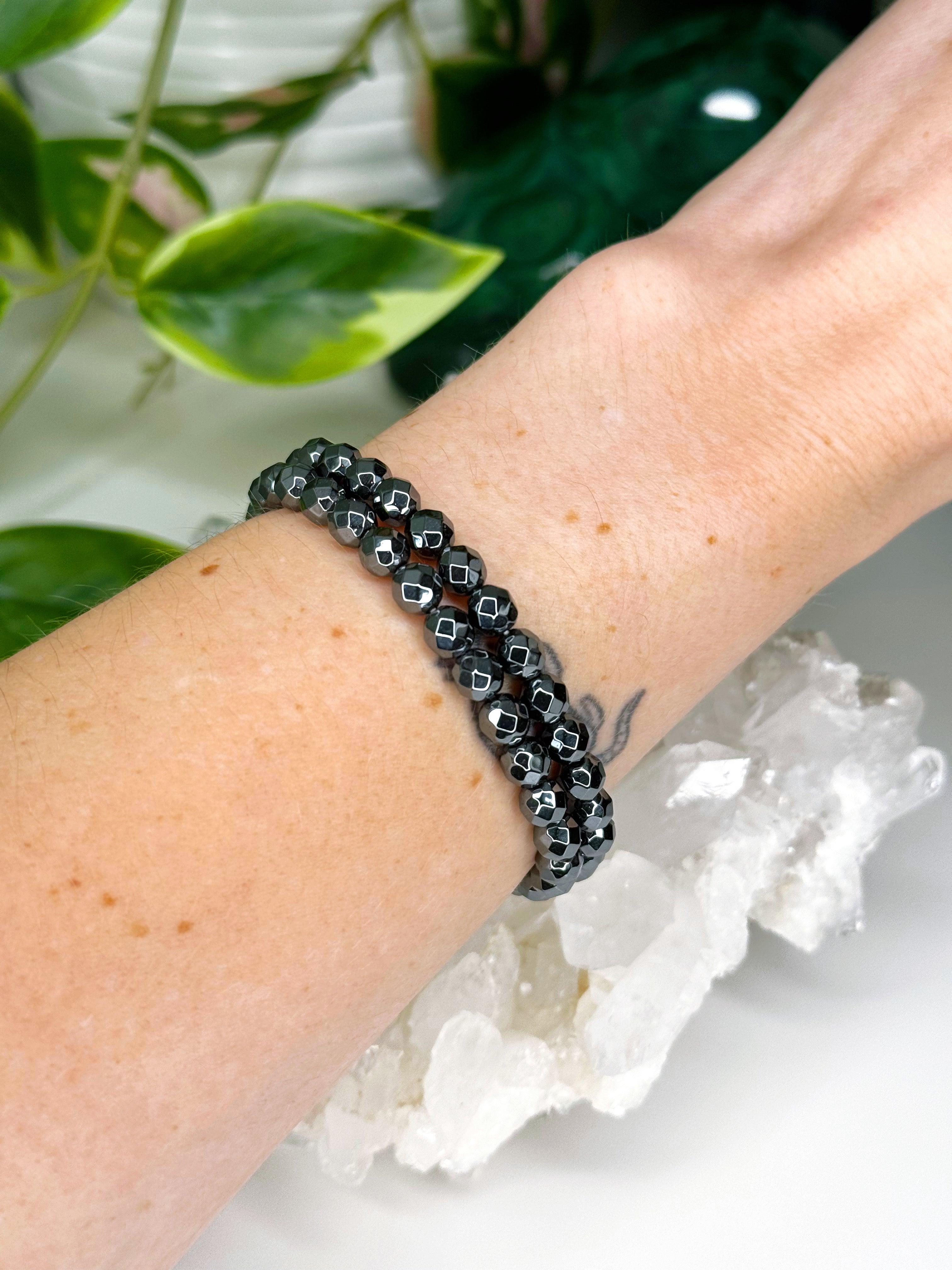 6mm Hematite selling Bangle Bracelet