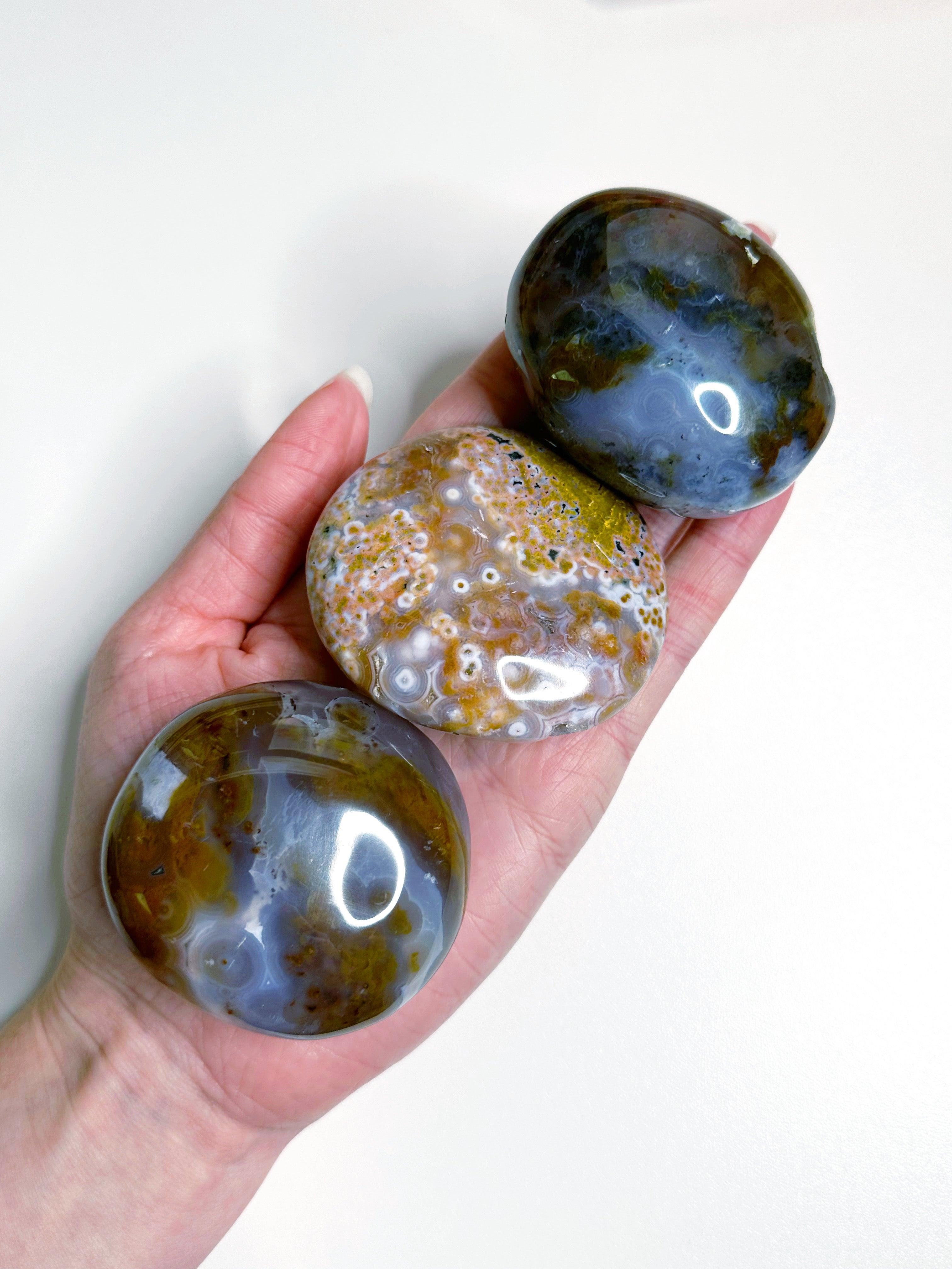 8th Vein Ocean Jasper, outlet Ocean Jasper Palm Stone