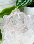 ROSE QUARTZ 4mm - HANDMADE CRYSTAL BRACELET