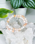 PEACH AVENTURINE (MATTE) 6mm - HANDMADE CRYSTAL BRACELET