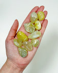 AUSTRALIAN GOLDEN PREHNITE (WITH NATROLITE) TUMBLE