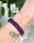 AMETHYST 6mm - HANDMADE CRYSTAL BRACELET