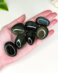 OBSIDIAN POCKET PEBBLE - black obsidian, emotional support, end of year sale, Friday the 13th, gold obsidian, gold sheen obsidian, grief gift bundle, holiday sale, mahogany obsidian, mercury rx, obsidian, pebble, platinum obsidian, pocket crystal, pocket stone, protection gift bundle, rainbow obsidian, recently added, silver sheen obsidian, spiderweb obsidian, tumble, tumbled, tumbled stone, velvet obsidian - The Mineral Maven